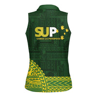 Samoa SUP Women Sleeveless Polo Shirt Samoan Motif Patterns LT9 - Polynesian Pride