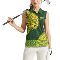 Samoa SUP Women Sleeveless Polo Shirt Samoan Motif Patterns LT9 - Polynesian Pride
