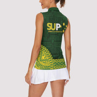 Samoa SUP Women Sleeveless Polo Shirt Samoan Motif Patterns LT9 - Polynesian Pride