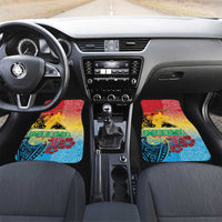 Personalised Torba PNG Day Car Mats Oro Tapa Pattern - Polynesian Pride