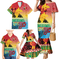 Personalised Torba PNG Day Family Matching Mermaid Dress and Hawaiian Shirt Oro Tapa Pattern LT9 - Polynesian Pride