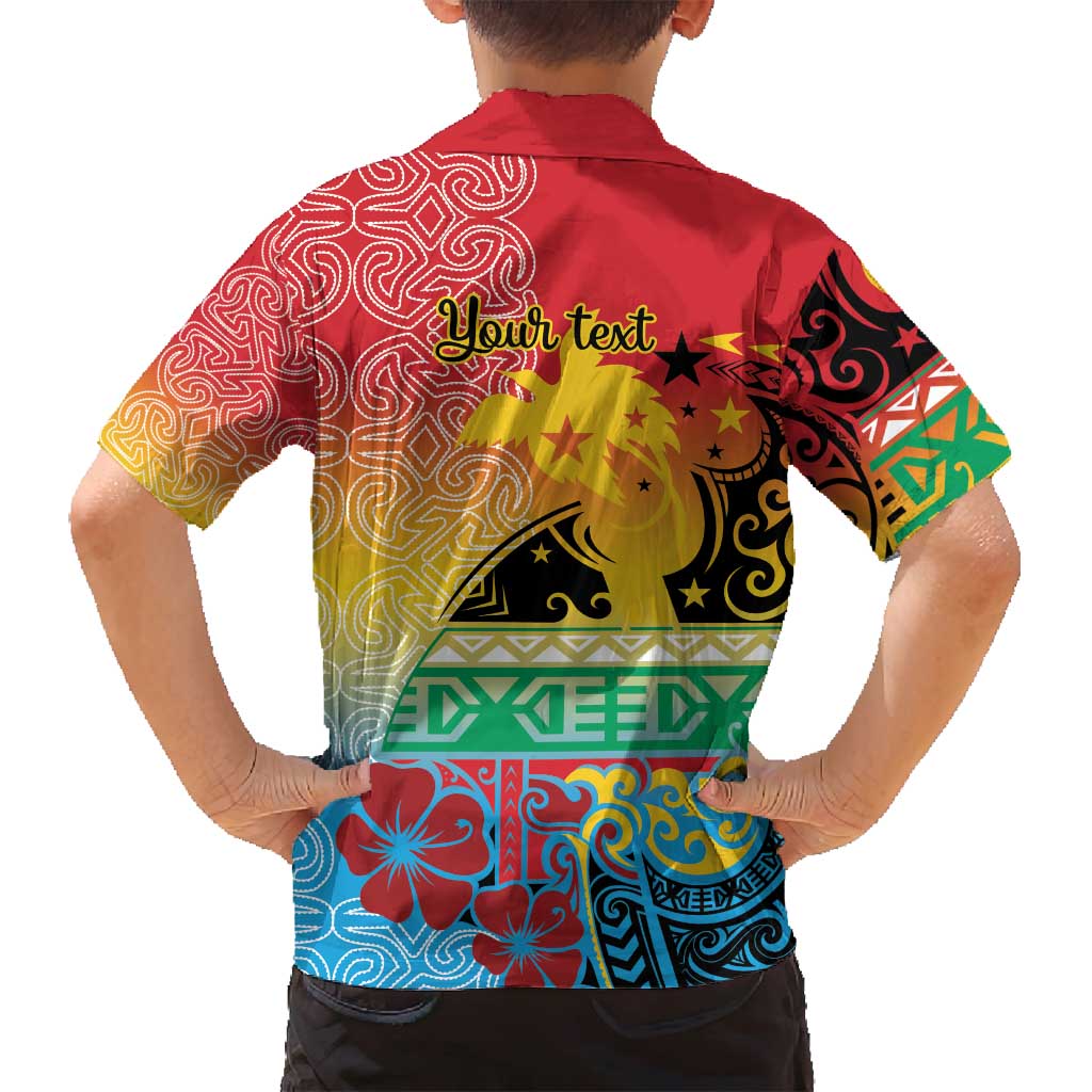 Personalised Torba PNG Day Family Matching Off Shoulder Short Dress and Hawaiian Shirt Oro Tapa Pattern LT9 - Polynesian Pride