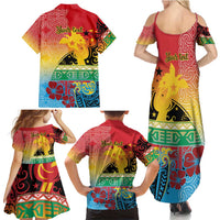 Personalised Torba PNG Day Family Matching Summer Maxi Dress and Hawaiian Shirt Oro Tapa Pattern LT9 - Polynesian Pride