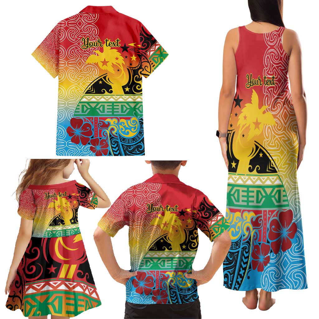 Personalised Torba PNG Day Family Matching Tank Maxi Dress and Hawaiian Shirt Oro Tapa Pattern LT9 - Polynesian Pride