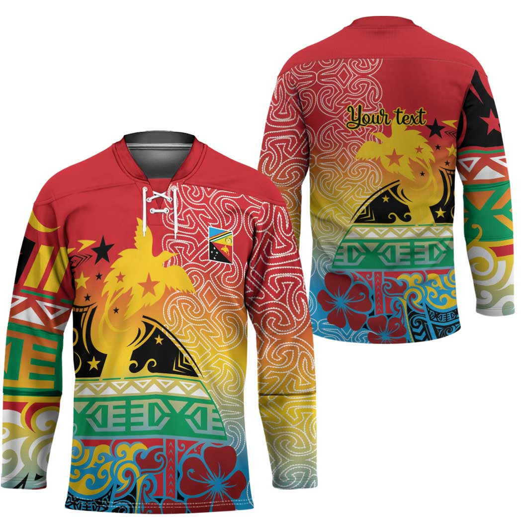 Personalised Torba PNG Day Hockey Jersey Oro Tapa Pattern - Polynesian Pride