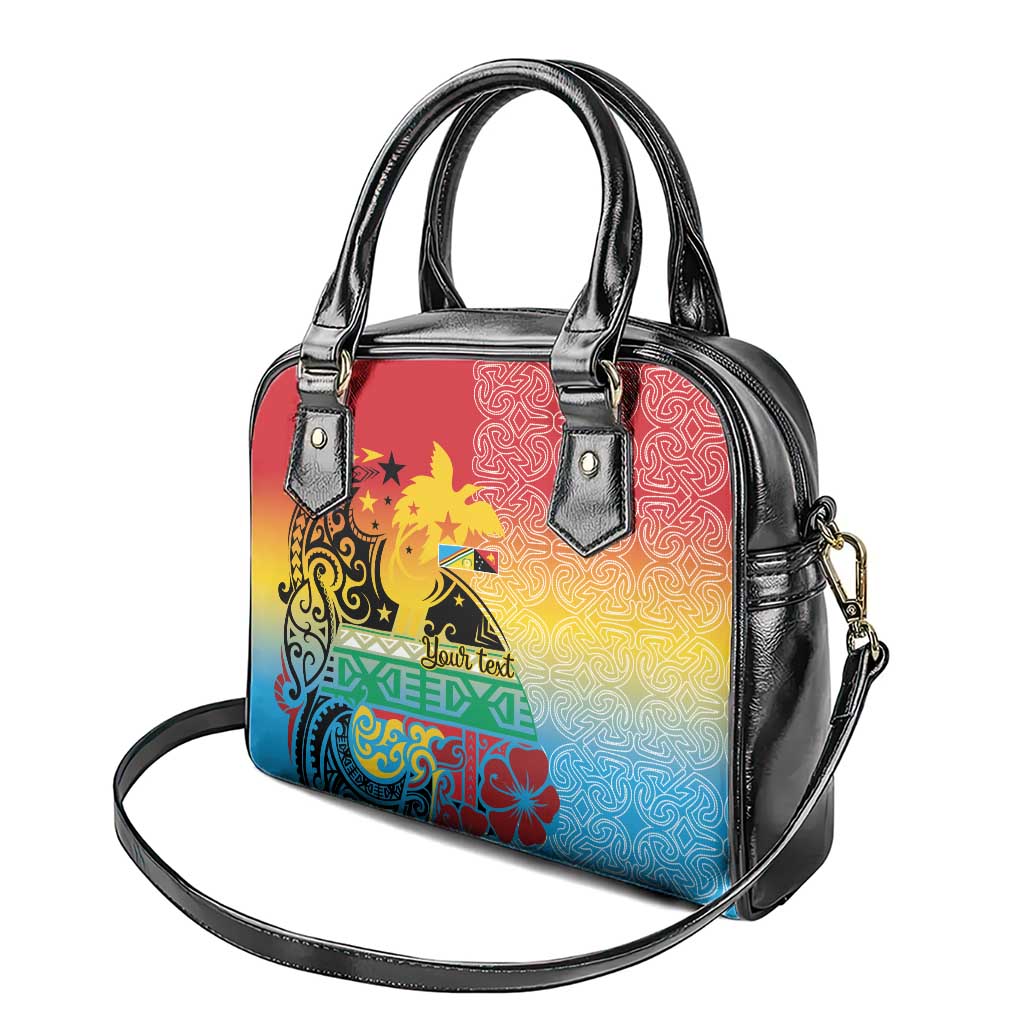 Personalised Torba PNG Day Shoulder Handbag Oro Tapa Pattern - Polynesian Pride