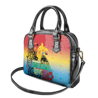 Personalised Torba PNG Day Shoulder Handbag Oro Tapa Pattern - Polynesian Pride