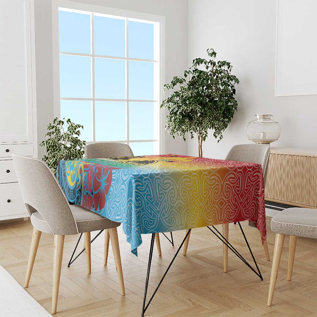 Personalised Torba PNG Day Tablecloth Oro Tapa Pattern - Polynesian Pride