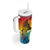 Personalised Torba PNG Day Tumbler With Handle Oro Tapa Pattern - Polynesian Pride