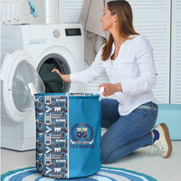 Samoan Warrior Island Heritage Laundry Basket Ocean Island Geometry Blue Style LT9 - Polynesian Pride