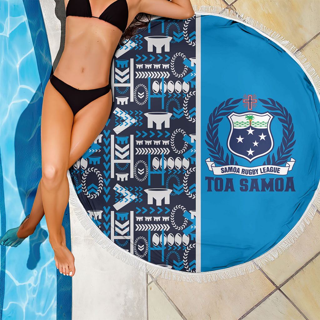 Samoan Warrior Island Heritage Beach Blanket Ocean Island Geometry Blue Style LT9 - Polynesian Pride