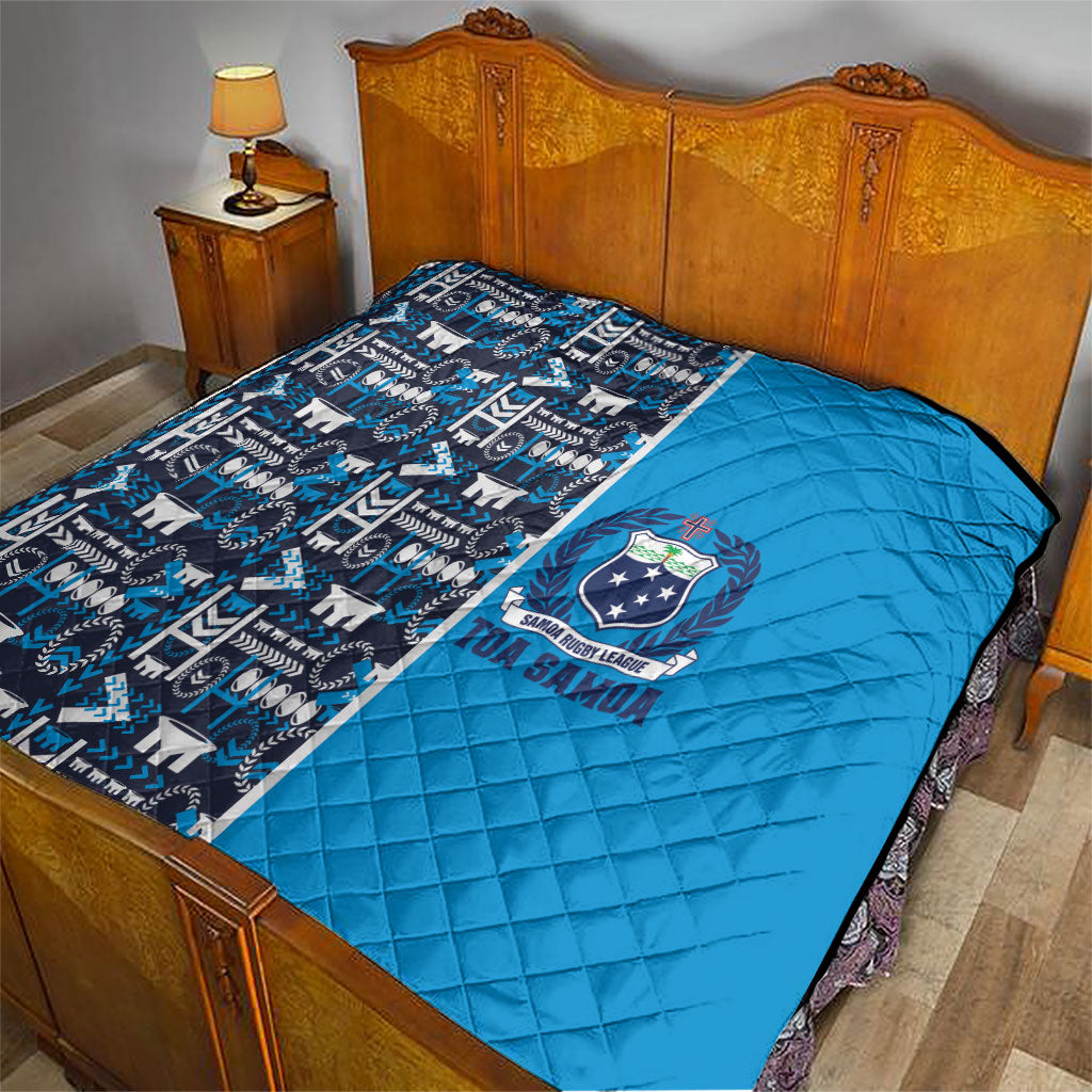 Samoan Warrior Island Heritage Quilt Ocean Island Geometry Blue Style LT9 - Polynesian Pride