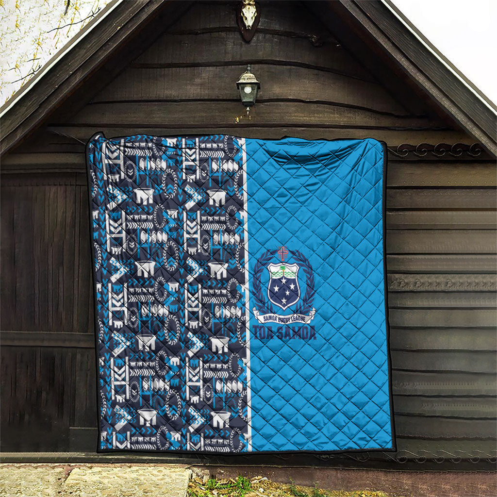 Samoan Warrior Island Heritage Quilt Ocean Island Geometry Blue Style LT9 - Polynesian Pride
