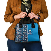 Samoan Warrior Island Heritage Shoulder Handbag Ocean Island Geometry Blue Style LT9 - Polynesian Pride