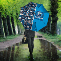 Samoan Warrior Island Heritage Umbrella Ocean Island Geometry Blue Style LT9 - Polynesian Pride