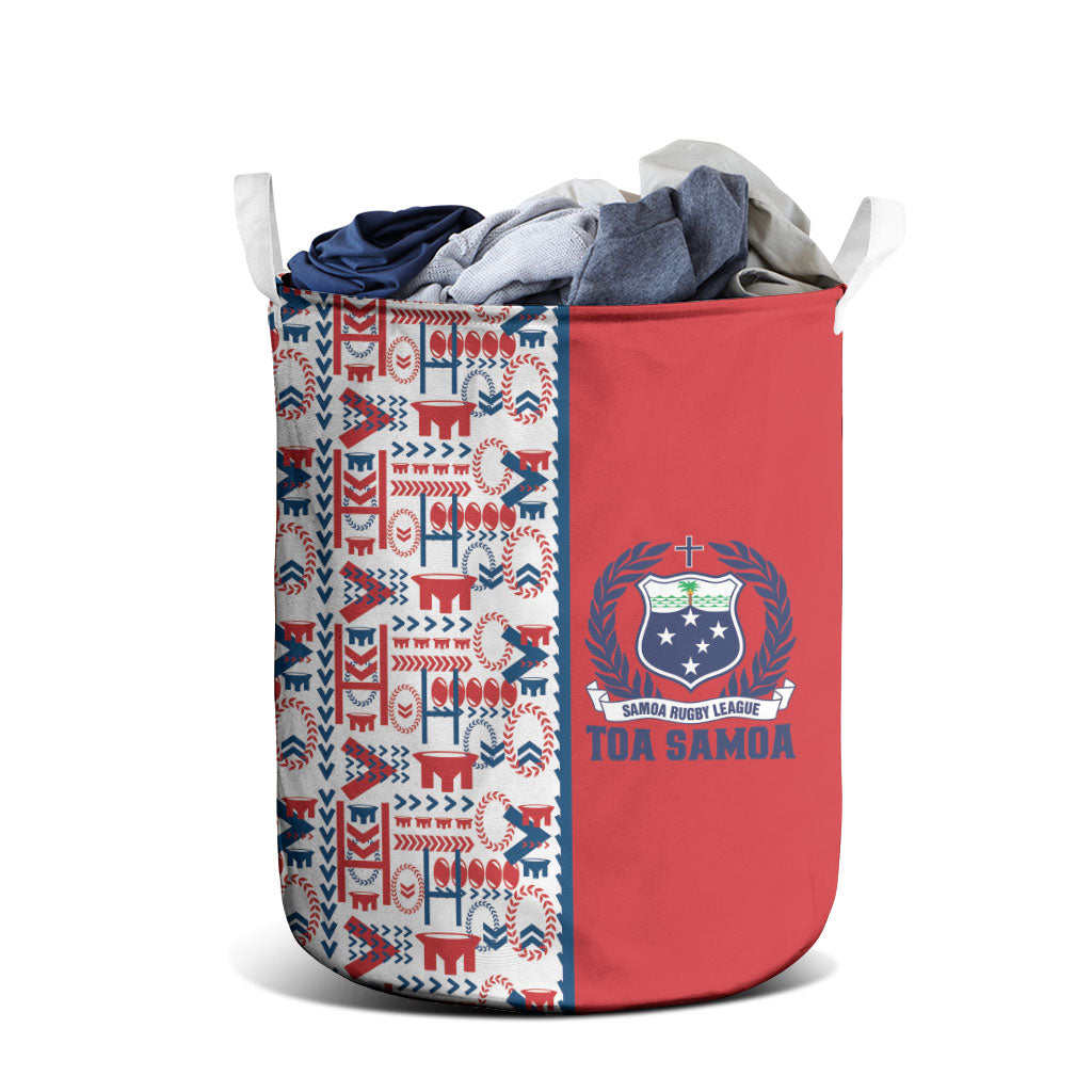 Samoan Warrior Island Heritage Laundry Basket Ocean Island Geometry Red Style LT9 - Polynesian Pride