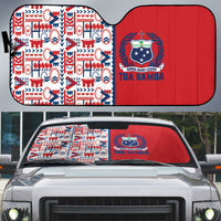 Samoan Warrior Island Heritage Auto Sun Shade Ocean Island Geometry Red Style LT9 Red - Polynesian Pride