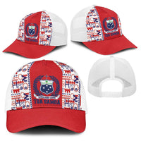 Samoan Warrior Island Heritage Baseball Net Cap Ocean Island Geometry Red Style LT9 - Polynesian Pride