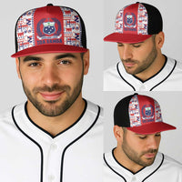 Samoan Warrior Island Heritage Baseball Net Cap Ocean Island Geometry Red Style LT9 - Polynesian Pride