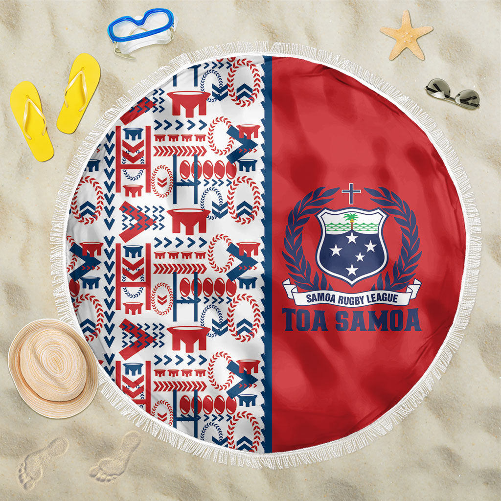 Samoan Warrior Island Heritage Beach Blanket Ocean Island Geometry Red Style LT9 One Size 150cm Red - Polynesian Pride