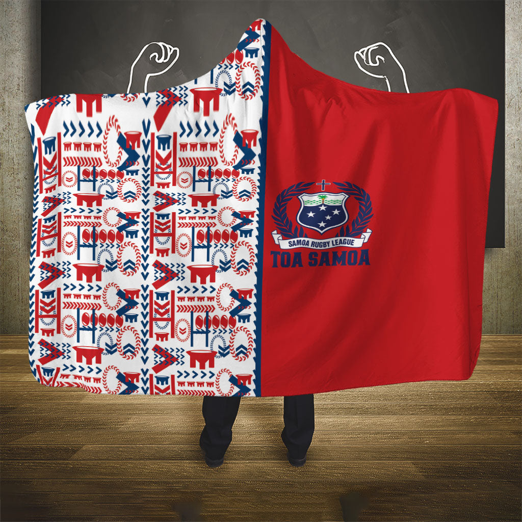 Samoan Warrior Island Heritage Hooded Blanket Ocean Island Geometry Red Style LT9 - Polynesian Pride