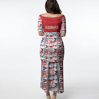 Samoan Warrior Island Heritage Puletasi Ocean Island Geometry Red Style LT9 - Polynesian Pride