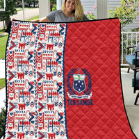 Samoan Warrior Island Heritage Quilt Ocean Island Geometry Red Style LT9 Red - Polynesian Pride