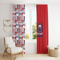 Samoan Warrior Island Heritage Window Curtain Ocean Island Geometry Red Style LT9 - Polynesian Pride
