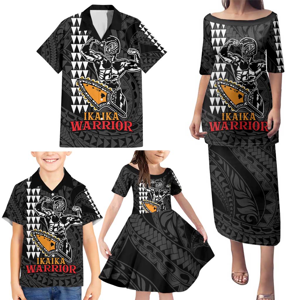 Aloha Spirit Ikaika Warrior Helmet Family Matching Puletasi and Hawaiian Shirt LT9 - Polynesian Pride