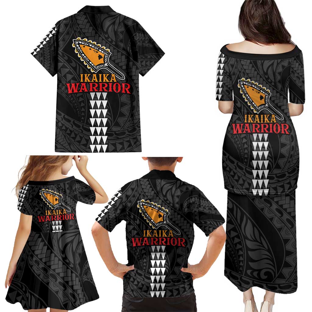 Aloha Spirit Ikaika Warrior Helmet Family Matching Puletasi and Hawaiian Shirt LT9 - Polynesian Pride