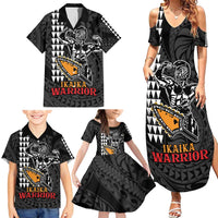 Aloha Spirit Ikaika Warrior Helmet Family Matching Summer Maxi Dress and Hawaiian Shirt LT9 - Polynesian Pride