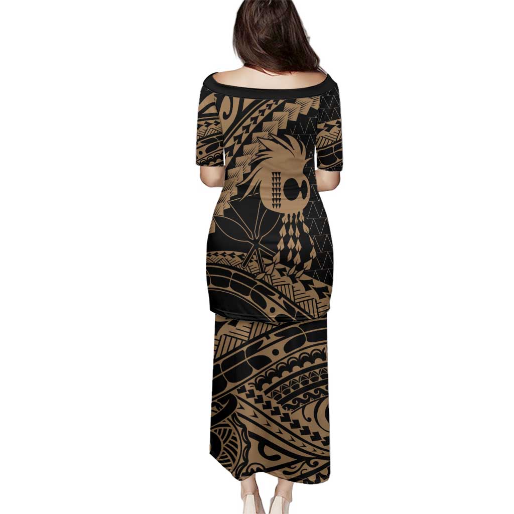 Ikaika Hawaiian Mythic Koa Tribal Warrior Family Matching Puletasi and Hawaiian Shirt LT9 - Polynesian Pride