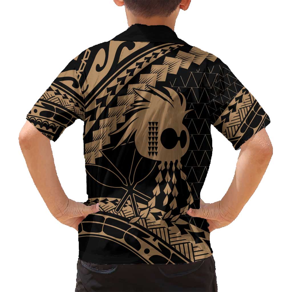 Ikaika Hawaiian Mythic Koa Tribal Warrior Family Matching Summer Maxi Dress and Hawaiian Shirt LT9 - Polynesian Pride