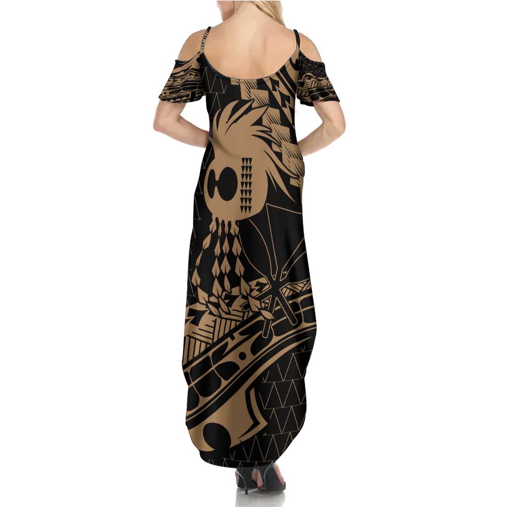 Ikaika Hawaiian Mythic Koa Tribal Warrior Family Matching Summer Maxi Dress and Hawaiian Shirt LT9 - Polynesian Pride
