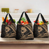 Ikaika Hawaiian Mythic Koa Tribal Warrior Grocery Bag LT9 3-pack One Size Gold - Polynesian Pride