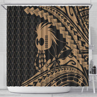 Ikaika Hawaiian Mythic Koa Tribal Warrior Shower Curtain LT9 - Polynesian Pride