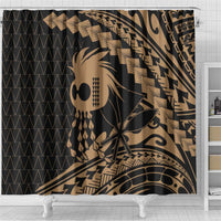 Ikaika Hawaiian Mythic Koa Tribal Warrior Shower Curtain LT9 - Polynesian Pride