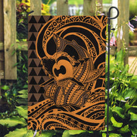Koa Ikaika Warrior Helmet with Shark Garden Flag Gold Kakau Style LT9 Garden Flag Gold - Polynesian Pride