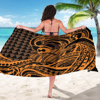 Koa Ikaika Warrior Helmet with Shark Sarong Gold Kakau Style LT9 - Polynesian Pride