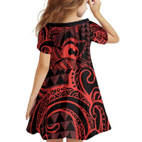 Koa Ikaika Warrior Helmet with Shark Family Matching Off Shoulder Maxi Dress and Hawaiian Shirt Red Kakau Style LT9 - Polynesian Pride