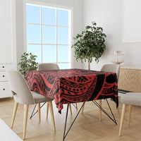 Koa Ikaika Warrior Helmet with Shark Tablecloth Red Kakau Style