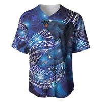 North Island Kokako and South Island Kokako Baseball Jersey New Zealand Native Bird with Galaxy Vibe LT9 Galaxy - Polynesian Pride
