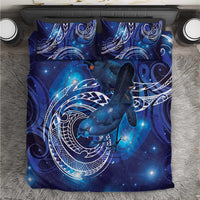 North Island Kokako and South Island Kokako Bedding Set New Zealand Native Bird with Galaxy Vibe LT9 Galaxy - Polynesian Pride