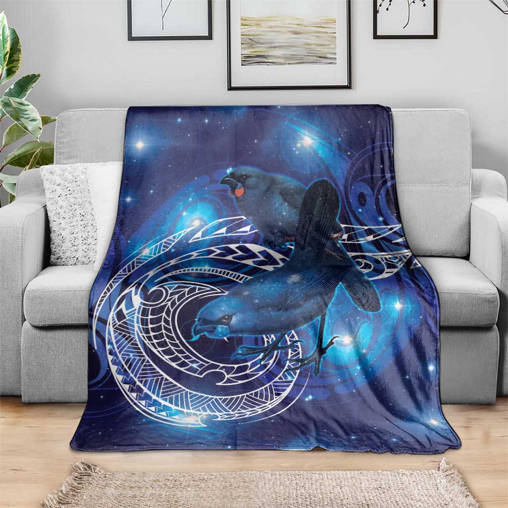 North Island Kokako and South Island Kokako Blanket New Zealand Native Bird with Galaxy Vibe LT9 - Polynesian Pride