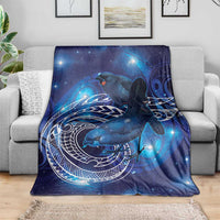 North Island Kokako and South Island Kokako Blanket New Zealand Native Bird with Galaxy Vibe LT9 - Polynesian Pride