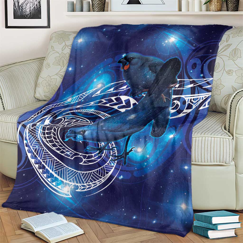 North Island Kokako and South Island Kokako Blanket New Zealand Native Bird with Galaxy Vibe LT9 - Polynesian Pride