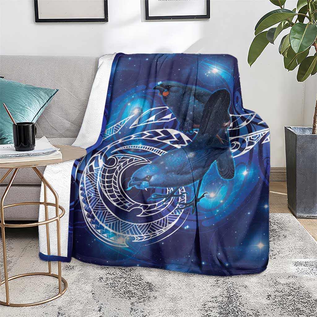 North Island Kokako and South Island Kokako Blanket New Zealand Native Bird with Galaxy Vibe LT9 - Polynesian Pride