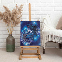 North Island Kokako and South Island Kokako Canvas Wall Art New Zealand Native Bird with Galaxy Vibe LT9 - Polynesian Pride
