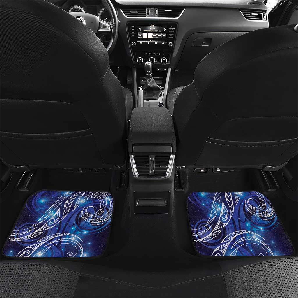 North Island Kokako and South Island Kokako Car Mats New Zealand Native Bird with Galaxy Vibe LT9 Set 2pcs - Back Galaxy - Polynesian Pride