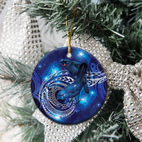 North Island Kokako and South Island Kokako Ceramic Ornament New Zealand Native Bird with Galaxy Vibe LT9 - Polynesian Pride